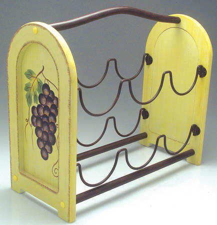 Vino Wine Bottle Rack-Metal and Wood
