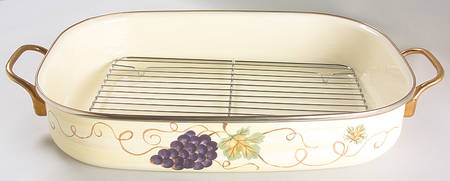 Vino 16" Metal Rectangular Roaster by Tabletops Unlimited