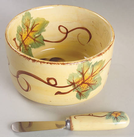Vino Dip Bowl & Spreader Set