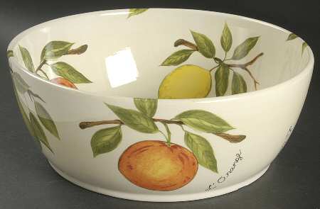 Le Fruit 11" Round Vegetable Bowl