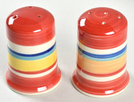 Water Color Red (Round) Salt & Pepper Set