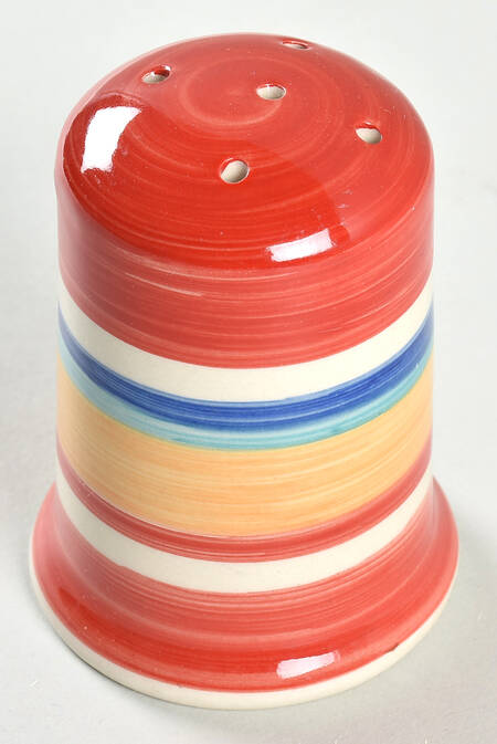 Water Color Red (Round) Pepper Shaker