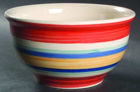 Water Color Red (Round) 9" Mixing Bowl