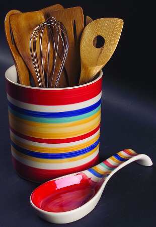 Water Color Red (Round) Kitchen Set (UTS & SPRE)
