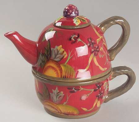 Octavia Hill Garden Individual Teapot & Lid with Cup