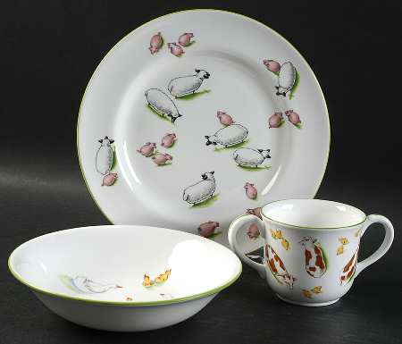 Farm (3 Piece) Child's Set (CHPL, CHBOWL, CUPC)