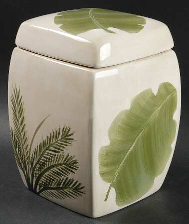 Tropical Leaves Medium Canister & Lid