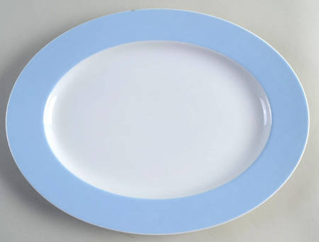 Sunny Day Pastel Blue 12" Oval Serving Platter
