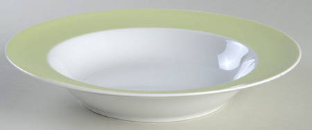 Sunny Day Pastel Green Large Rim Soup Bowl