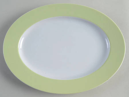 Sunny Day Pastel Green 12" Oval Serving Platter