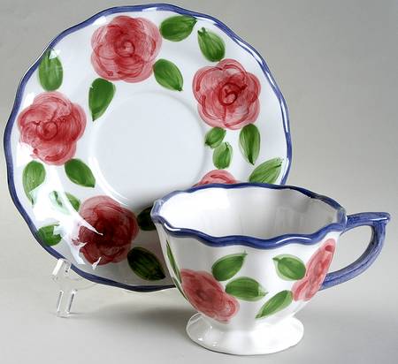 Ripple Footed Cup & Saucer Set