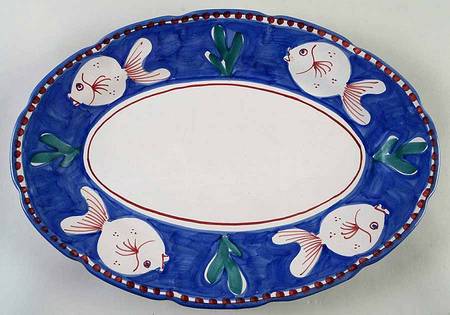 Solimene (Made in Italy, Dishwasher Safe) 16" Oval Serving Platter