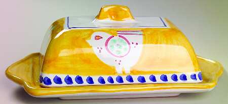 Solimene (Made in Italy, Dishwasher Safe) 1/4 Lb Covered Butter