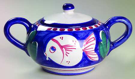 Solimene (Made in Italy, Dishwasher Safe) Sugar Bowl & Lid