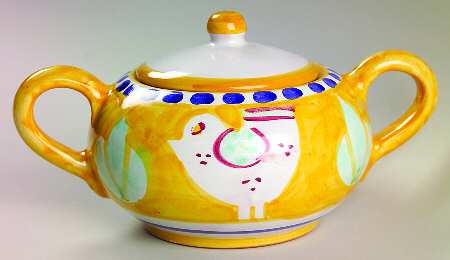 Solimene (Made in Italy, Dishwasher Safe) Sugar Bowl & Lid