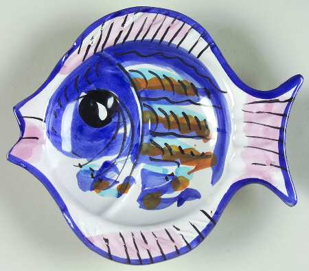 Solimene (Made in Italy, Dishwasher Safe) Fish Shaped Accent Bowl