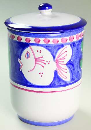 Solimene (Made in Italy, Dishwasher Safe) Small Canister & Lid