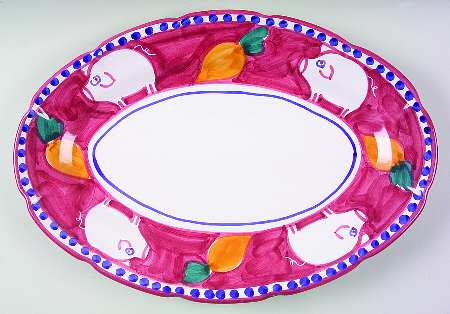 Solimene (Made in Italy, Dishwasher Safe) 16" Oval Serving Platter