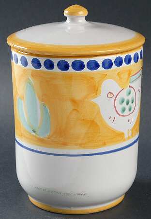 Solimene (Made in Italy, Dishwasher Safe) Small Canister & Lid