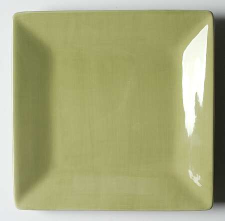 Corsica Pine Green Square Salad Plate