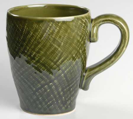 Asian Fabric Green Mug