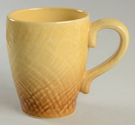 Asian Fabric Yellow Mug