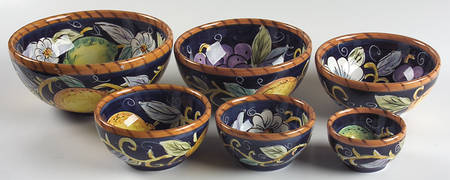 Villa Bellagio (6 Piece) Nesting Bowls (6 3/4",6,5 5/8",5",4",3")