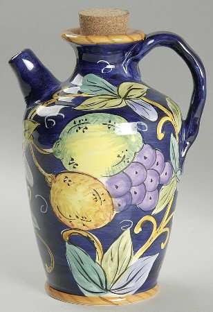 Villa Bellagio Oil Jug with Spout and Cork Lid