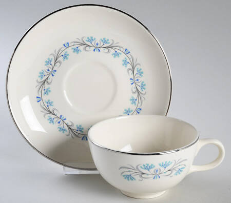 Queens Taste Footed Cup & Saucer Set by Taylor, Smith & Taylor (Ts&T)