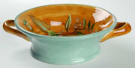 Laurel Leaf Individual Handled Soup Bowl