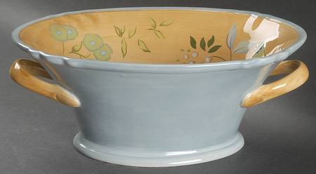 Laurel Leaf 11" Oval Handled Bowl