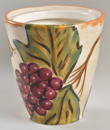 Napa (No Words, Grapes) 8" Storage Jar No Lid