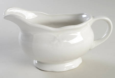 Versailles White Gravy Boat by Tabletops Unlimited