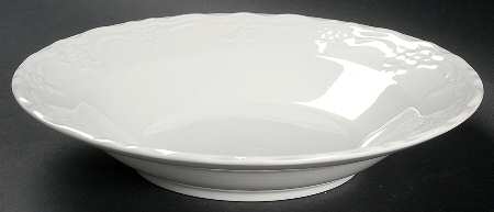 Versailles White Large Rim Soup Bowl