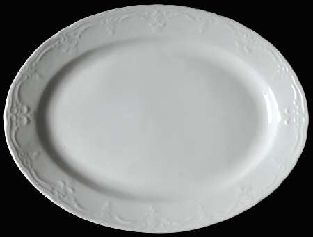 Versailles White 13" Oval Serving Platter