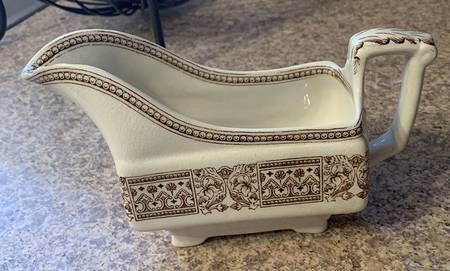 Panel Brown Gravy Boat