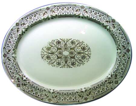 Panel Brown 16" Oval Serving Platter