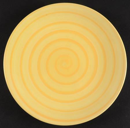 Swirl Butter Yellow Salad Plate