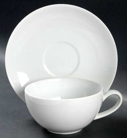 Royal Coupe White (Oversized) Oversized Cup & Saucer Set