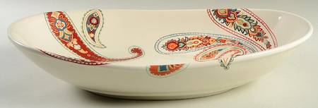 Misto Multi Paisley 17" Oval Serving Platter
