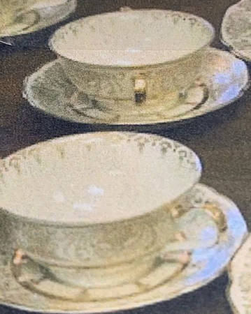 TIR493 Flat Cream Soup Bowl & Saucer Set
