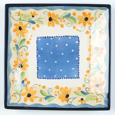Bella Flora Square Dinner Plate