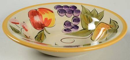 Cornucopia Large Rim Soup Bowl