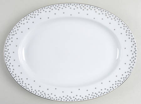 Arctic Solstice Snowflake 12" Oval Serving Platter