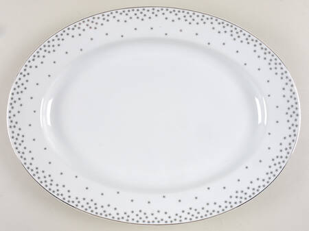 Arctic Solstice Snowflake 16" Oval Serving Platter