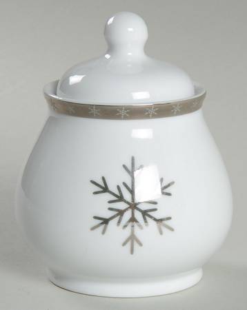 Arctic Solstice Snowflake Sugar Bowl & Lid