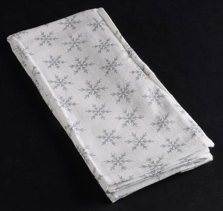 Arctic Solstice Snowflake 19" Cloth Napkin