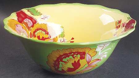 Lemon Chiffon 14" Round Serving Bowl