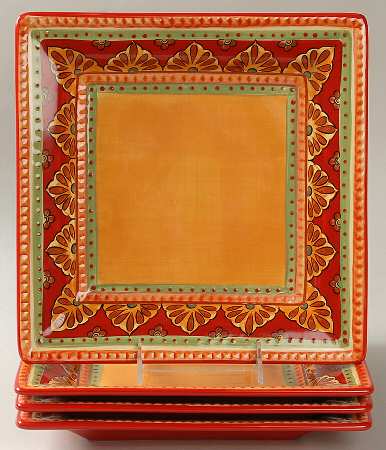 Tangier Square Dinner Plate - Set of 4
