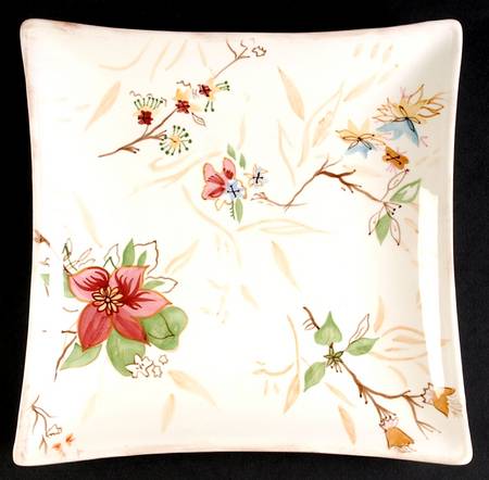 Fleur Square Salad Plate